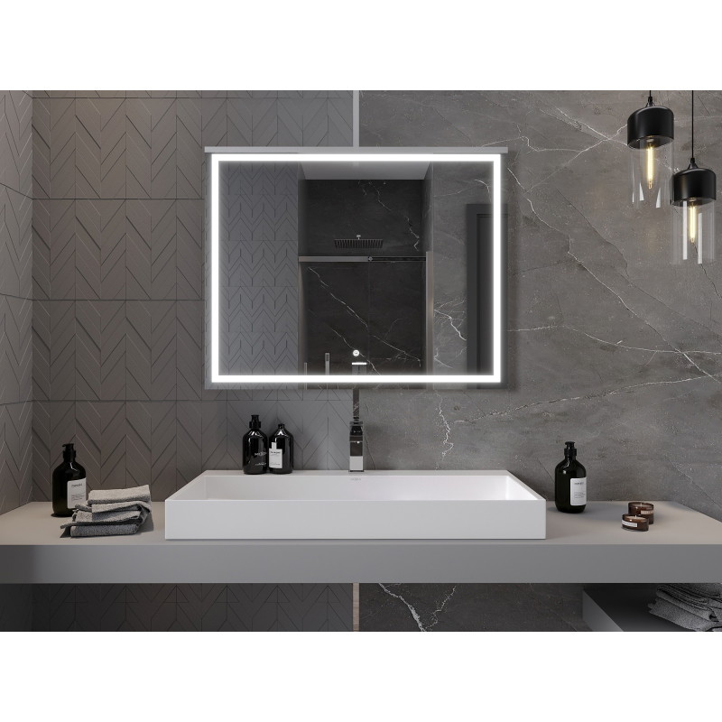 Mexen Miko oglindă de baie iluminată 100 x 80 cm, LED 6000K, anti-ceață - 9819-100-080-611-00