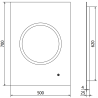 Mexen Koga oglindă de baie iluminată 50 x 70 cm, LED 6000K, anti-abur - 9821-050-070-611-00