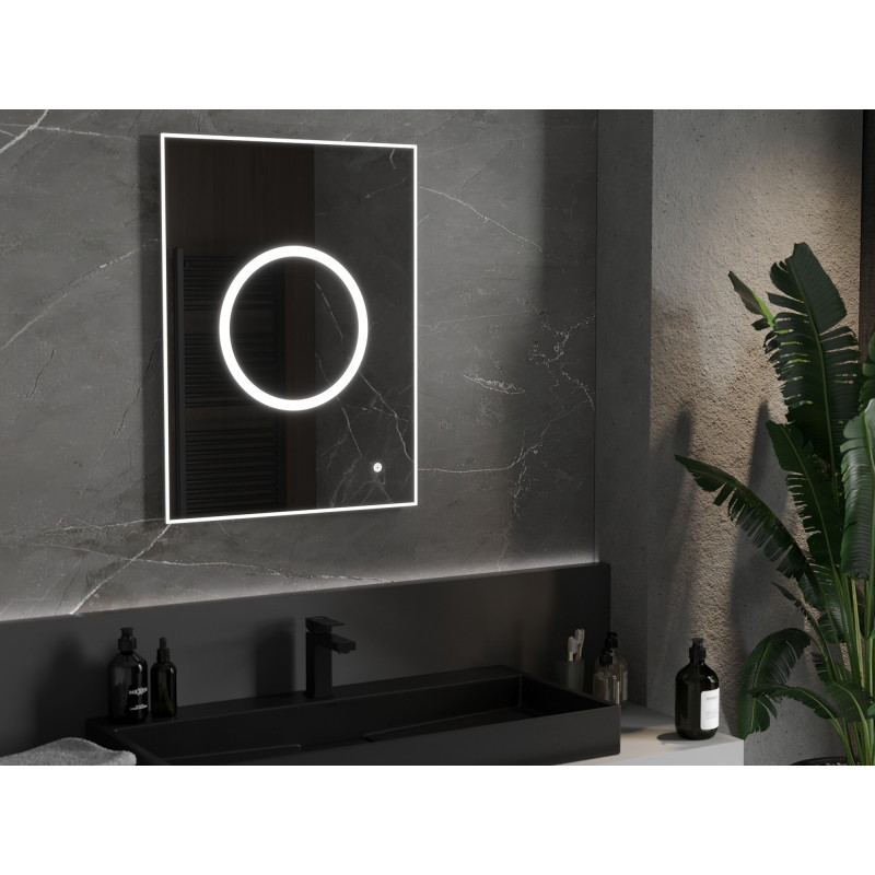 Mexen Koga megvilágított fürdőszobai tükör 60 x 80 cm, LED 6000K, páramentes - 9821-060-080-611-00
