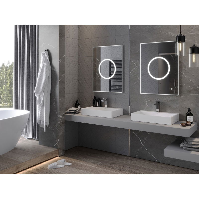 Mexen Koga világító fürdőszobai tükör 60 x 80 cm, LED 6000K, páramentesítő - 9821-060-080-611-00