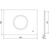 Mexen Koga 80 x 60 cm-es, LED 6000K, páramentesíthető fürdőszobai tükör - 9821-080-060-611-00