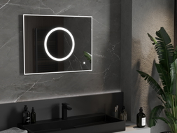 Mexen Koga 80 x 60 cm-es, LED 6000K, páramentesíthető fürdőszobai tükör - 9821-080-060-611-00