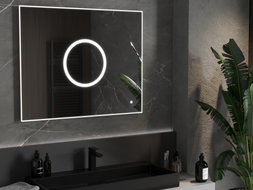 Mexen Koga 100 x 80 cm-es megvilágított fürdőszobatükör, LED 6000K, páramentes - 9821-100-080-611-00