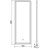 Mexen Coro megvilágított fürdőszobai tükör 45 x 120 cm, LED 6000K, anti-pára, fekete szegély - 9817-045-120-611-70