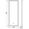 Mexen Coro oglindă de baie iluminată 45 x 120 cm, LED 6000K, anti-abur, ramă neagră - 9817-045-120-611-70