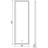 Mexen Coro LED-es fürdőszobai tükör, 50 x 150 cm, LED 6000K, páramentes, fekete keret - 9817-050-150-611-70