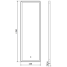 Mexen Coro oglindă de baie iluminată 50 x 150 cm, LED 6000K, antiaburire, cadru negru - 9817-050-150-611-70