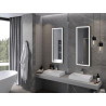 Mexen Coro oglindă de baie iluminată 45 x 120 cm, LED 6000K, anti-aburire, ramă neagră - 9817-045-120-611-70