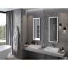 Mexen Coro oglindă de baie iluminată 45 x 120 cm, LED 6000K, anticeață, ramă neagră - 9817-045-120-611-70
