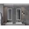 Mexen Coro oglindă de baie iluminată 45 x 120 cm, LED 6000K, anti-abur, ramă neagră - 9817-045-120-611-70