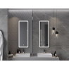 Mexen Coro oglindă de baie iluminată 45 x 120 cm, LED 6000K, anti-aburire, ramă neagră - 9817-045-120-611-70