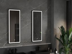 Mexen Coro megvilágított fürdőszobai tükör 45 x 120 cm, LED 6000K, anti-pára, fekete szegély - 9817-045-120-611-70 Mexen Coro megvilágított fürdőszobai tükör 45 x 120 cm, LED 6000K, anti-pára, fekete szegély - 9817-045-120-611-70