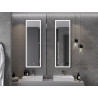 Mexen Coro oglindă de baie iluminată 50 x 150 cm, LED 6000K, antiaburire, cadru negru - 9817-050-150-611-70