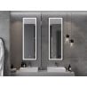 Mexen Coro oglindă iluminată de baie 50 x 150 cm, LED 6000K, anti aburire, ramă neagră - 9817-050-150-611-70