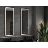 Mexen Coro világító fürdőszobai tükör 50 x 150 cm, LED 6000K, páramentes, fekete keret - 9817-050-150-611-70