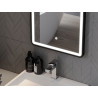 Mexen Coro oglindă de baie iluminată 50 x 150 cm, LED 6000K, anti-aburire, ramă neagră - 9817-050-150-611-70