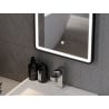 Mexen Coro világító fürdőszobai tükör 50 x 150 cm, LED 6000K, páramentes, fekete keret - 9817-050-150-611-70