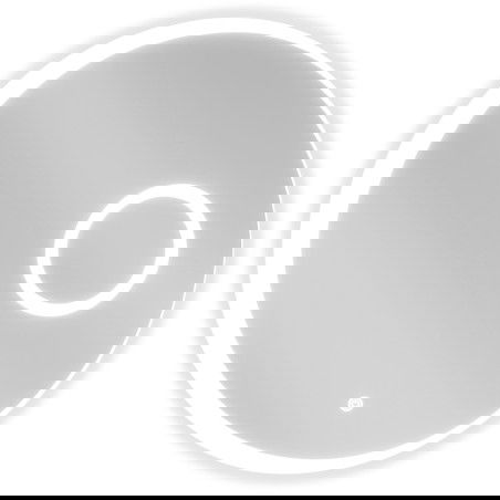 Mexen Ella oglindă de baie iluminată cu oglindă cosmetică, rotundă 60 cm, LED 6000K, anti-abur - 9811-060-060-611-00