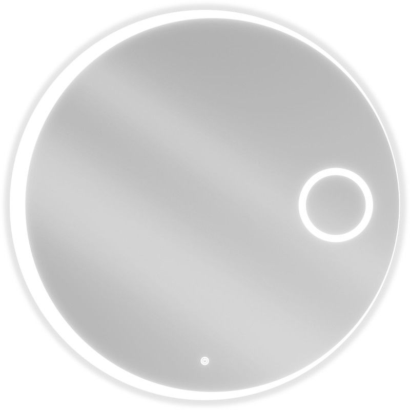 Mexen Ella oglindă de baie iluminată cu oglindă cosmetică, rotundă 90 cm, LED 6000K, anti-aburire - 9811-090-090-611-00