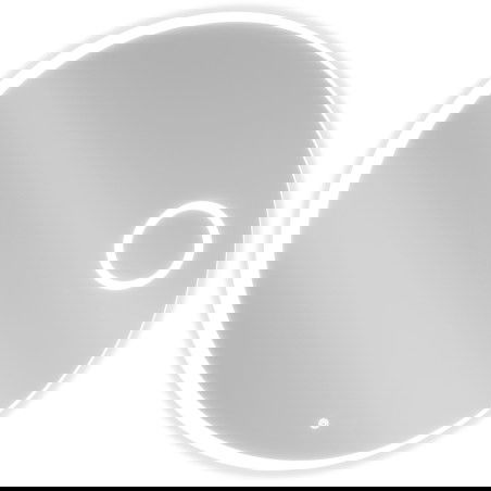 Mexen Ella oglindă de baie iluminată cu oglindă cosmetică, rotundă 90 cm, LED 6000K, anti-aburire - 9811-090-090-611-00