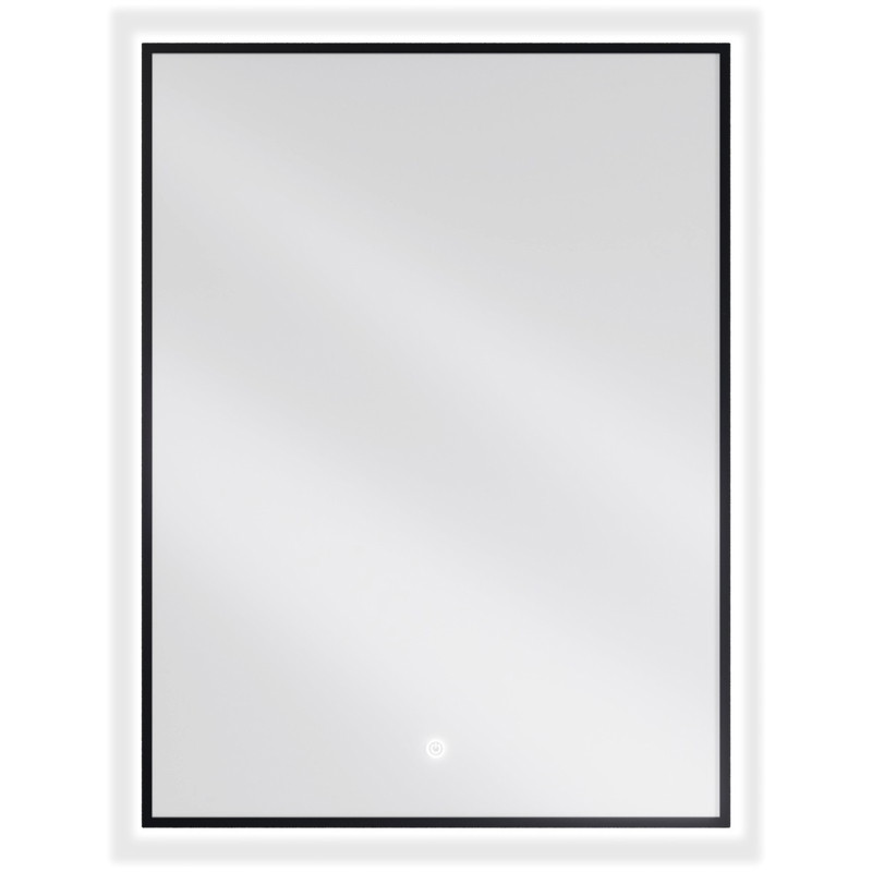 Mexen Erma oglindă baie iluminată 60 x 80 cm, LED 6000K, anti-abur, ramă neagră - 9814-060-080-611-70