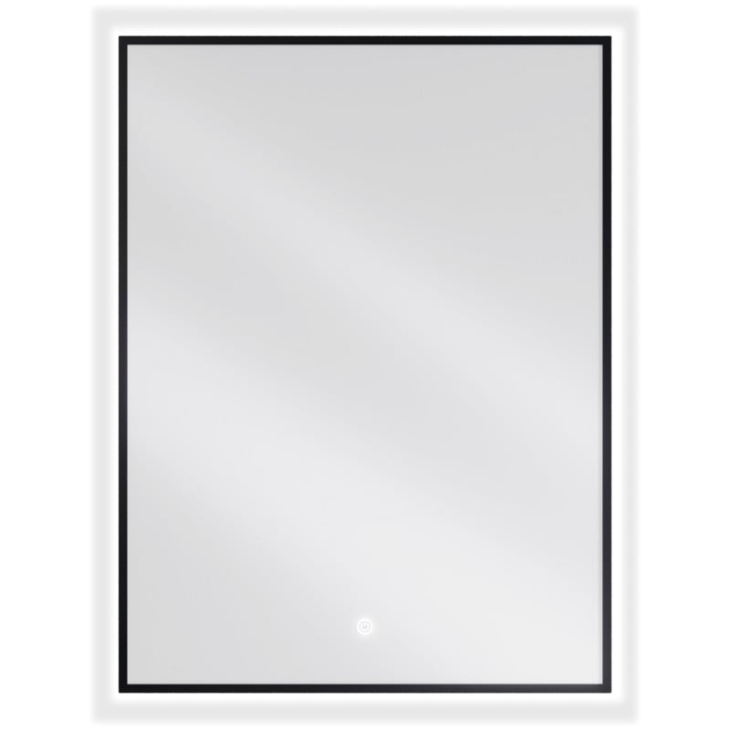 Mexen Erma oglindă de baie iluminată 60 x 80 cm, LED 6000K, antifog, cadru negru - 9814-060-080-611-70
