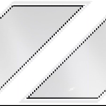 Mexen Erma megvilágított fürdőszobai tükör 60 x 80 cm, LED 6000K, anti-pára, fekete szegély - 9814-060-080-611-70