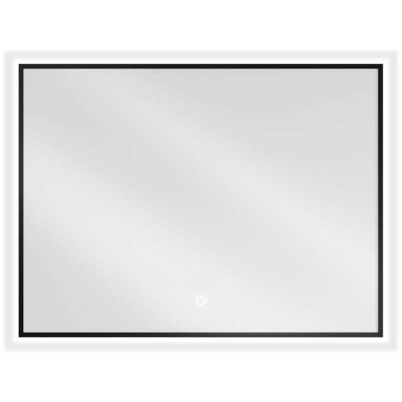 Mexen Erma 80 x 60 cm-es, LED-es 6000K, páramentes, fekete keretes fürdőszobai tükör - 9814-080-060-611-70