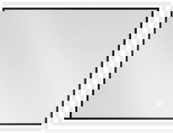 Mexen Erma fürdőszobai tükör, világító, 80 x 60 cm, LED 6000K, páramentes, fekete keret - 9814-080-060-611-70