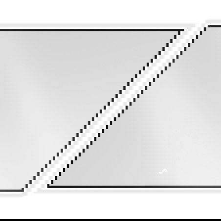 Mexen Erma megvilágított fürdőszobai tükör 100 x 80 cm, LED 6000K, anti-pára, fekete szegély - 9814-100-080-611-70