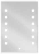 Mexen Ner oglindă de baie iluminată 50 x 70 cm, LED 6000K, anti-abur - 9809-050-070-611-00