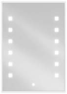 Mexen Ner oglindă de baie iluminată 50 x 70 cm, LED 6000K, antiaburire - 9809-050-070-611-00