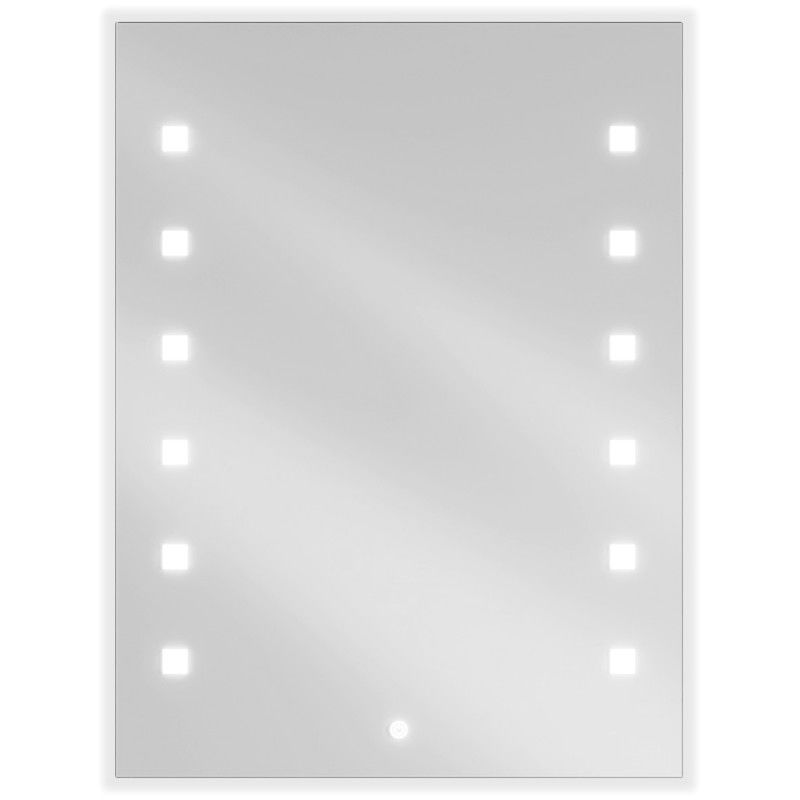 Mexen Ner oglindă iluminată de baie 60 x 80 cm, LED 6000K, anti aburire - 9809-060-080-611-00