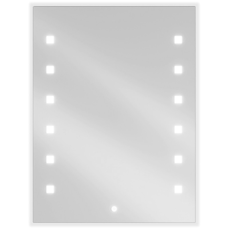 Mexen Ner oglindă pentru baie iluminată 60 x 80 cm, LED 6000K, anti-aburire - 9809-060-080-611-00