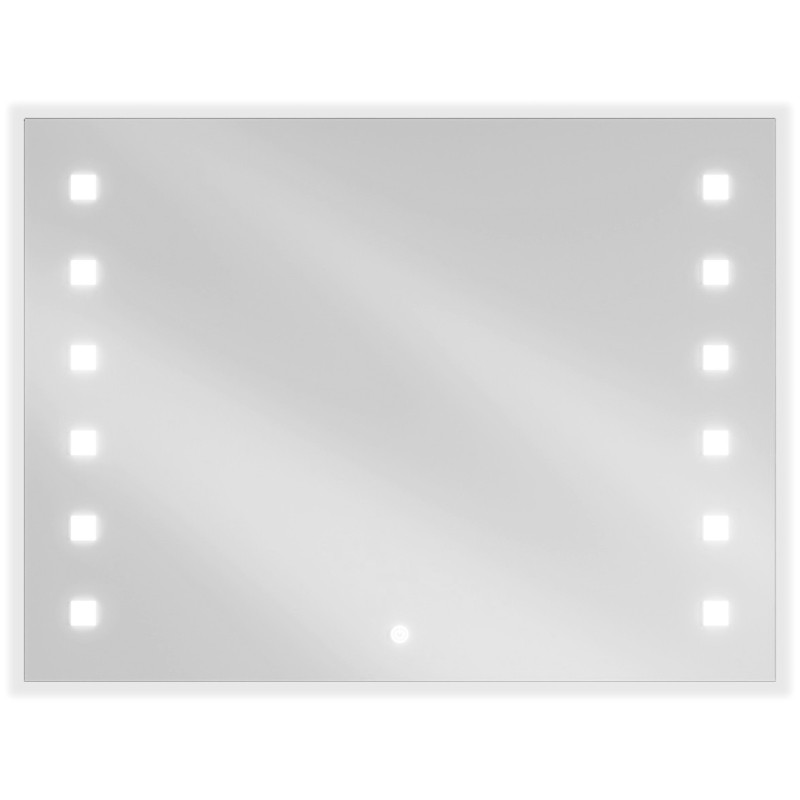 Mexen Ner 80 x 60 cm-es LED-es megvilágított fürdőszobai tükör, 6000K, páramentes - 9809-080-060-611-00