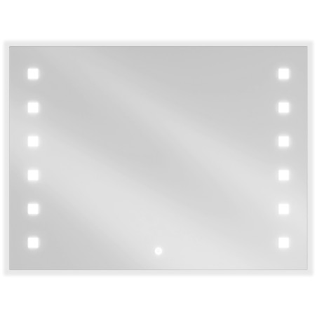 Mexen Ner 80 x 60 cm-es, LED 6000K, páramentes, háttérvilágításos fürdőszobai tükör - 9809-080-060-611-00