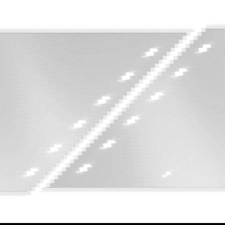 Mexen Ner oglindă iluminată de baie 80 x 60 cm, LED 6000K, anti aburire - 9809-080-060-611-00