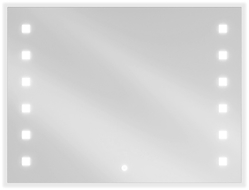 Mexen Ner oglindă iluminată de baie 80 x 60 cm, LED 6000K, anti aburire - 9809-080-060-611-00