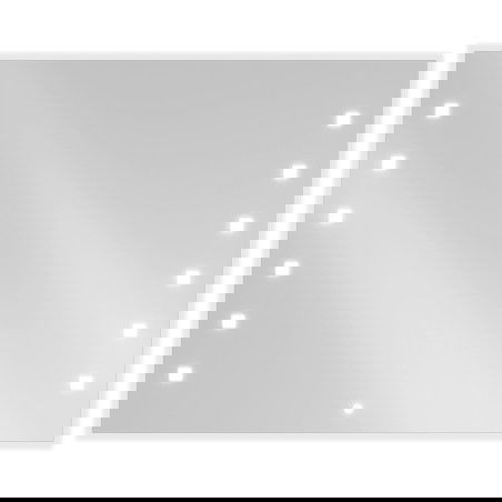 Mexen Ner oglindă iluminată de baie 100 x 80 cm, LED 6000K, anti aburire - 9809-100-080-611-00