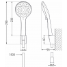 Mexen Sabre R74 kád szett, króm - 72103R74-00