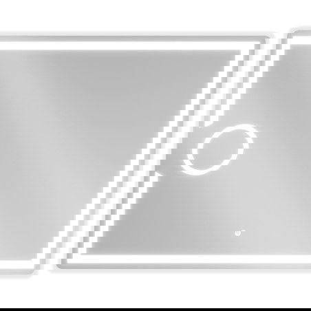 Mexen Onyx oglindă iluminată de baie cu oglindă cosmetică 100 x 80 cm, LED 6000K, anti aburire - 9813-100-080-611-00