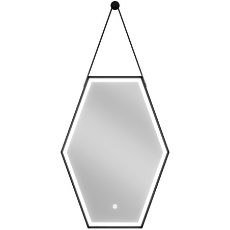 Mexen Orla 50 x 70 cm-es 6000K LED-es, páramentes fekete keretes fürdőszobai tükör - 9815-050-070-611-70