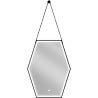 Mexen Orla megvilágított fürdőszobai tükör 60 x 80 cm, LED 6000K, anti-pára, fekete szegély - 9815-060-080-611-70