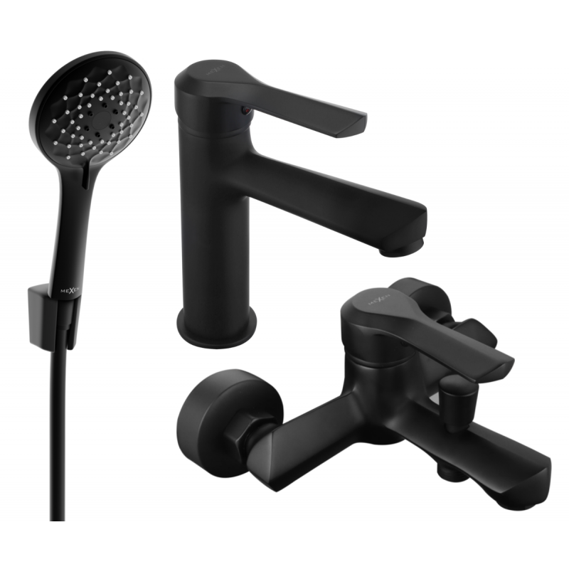 Mexen Sabre R74 fekete fürdőszobai készlet - 72103R74-70