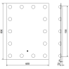 Mexen Dona megvilágított fürdőszobai tükör 60 x 80 cm, LED 6000K, anti-pára - 9818-060-080-611-00