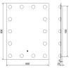 Mexen Dona oglindă de baie iluminată 60 x 80 cm, LED 6000K, anti-abur - 9818-060-080-611-00
