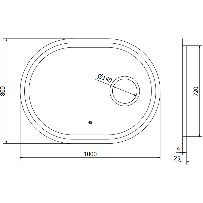 Mexen Umba háttérvilágítású fürdőszobai tükör kozmetikai tükörrel 100 x 80 cm, LED 6000K, páramentes - 9822-100-080-611-00