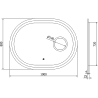 Mexen Umba oglindă de baie iluminată cu oglindă cosmetică 100 x 80 cm, LED 6000K, anti-abur - 9822-100-080-611-00