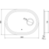 Mexen Umba oglindă iluminată de baie cu oglindă cosmetică 100 x 80 cm, LED 6000K, anti aburire - 9822-100-080-611-00