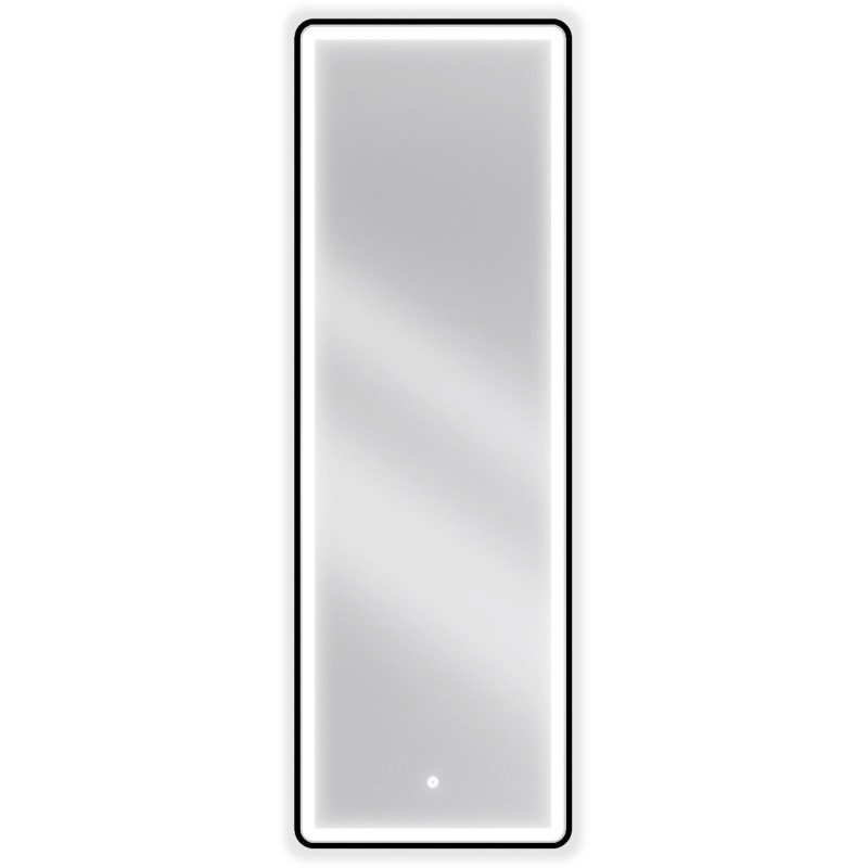 Mexen Coro oglindă de baie iluminată 50 x 150 cm, LED 6000K, anti-aburire, ramă neagră - 9817-050-150-611-70